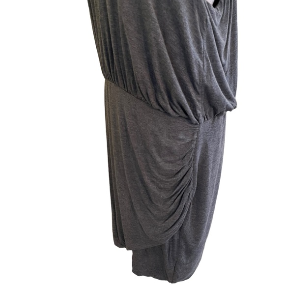 Banana Republic Grey Knit Tank Dress with Ruched Tulip Skirt XL - Picture 6 of 11